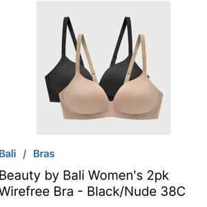 BRA--BALI 38C (2) 1-BLACK---1-NUDE